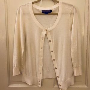 Vineyard Vines White Cardigan